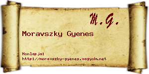 Moravszky Gyenes névjegykártya